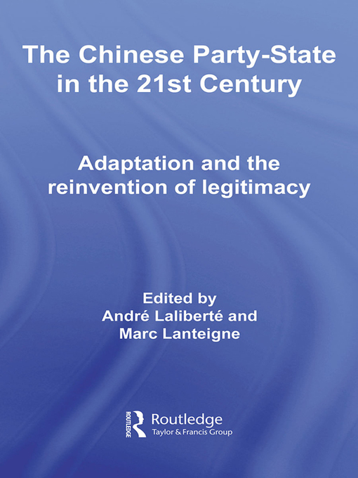 Upplýsingar um The Chinese Party-State in the 21st Century eftir Andre Laliberte - Biðlisti